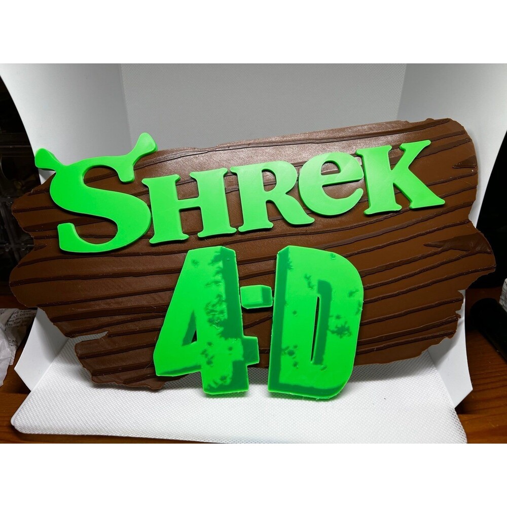 Shrek 4D The Ride Universal Studios Orlando Attraction Sign Display Souvenir